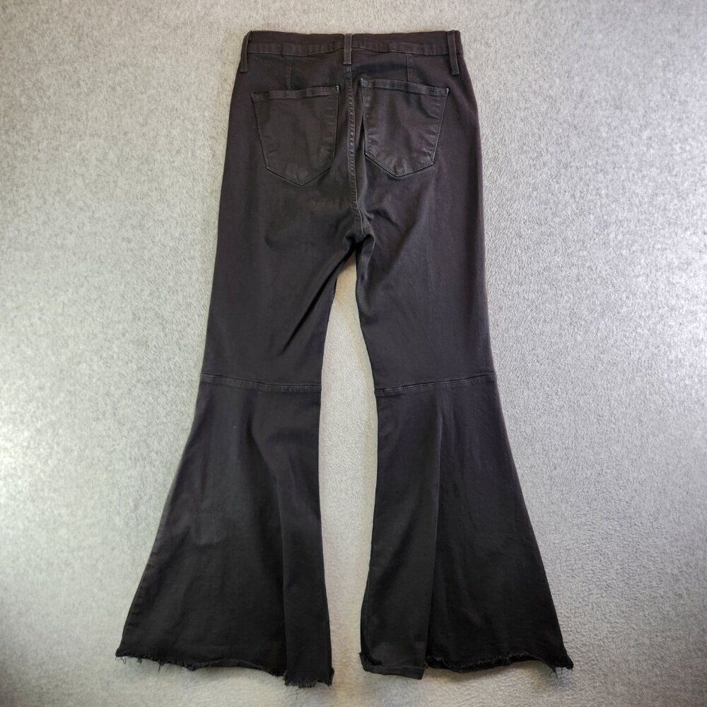 Judy Blue Jeans Womens 30 Black Super Flare High Rise Boho Retro 70s - Picture 4 of 15